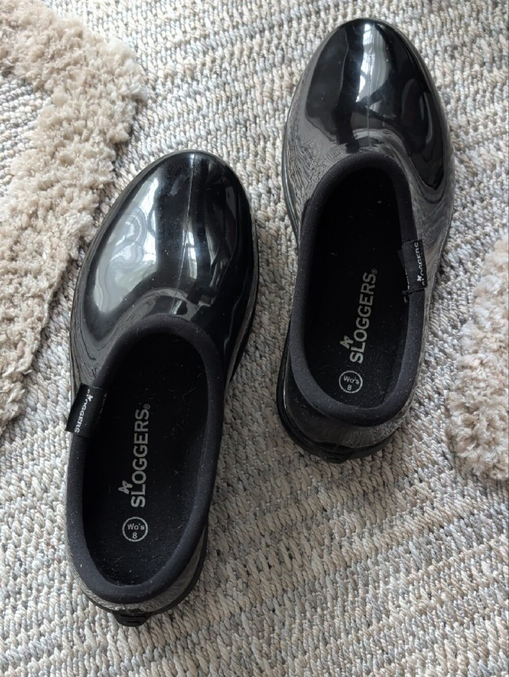 Sloggers Women’s Black Waterproof Garden Clogs Slip-On Shoes - Picture 4 of 6